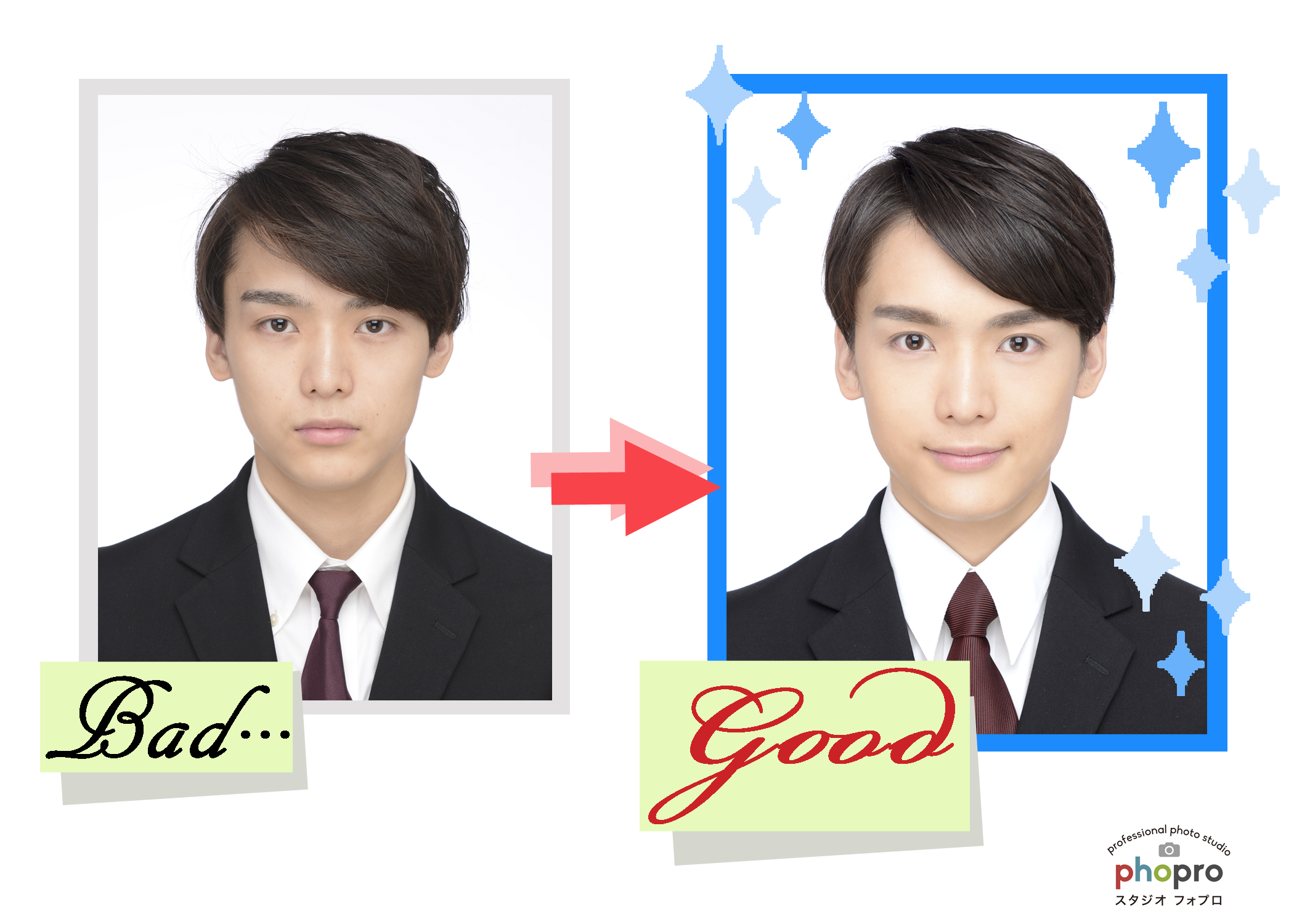 就活写真 選ばれる理由【男性】